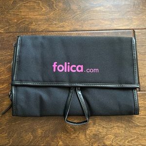 New Folica Black Travel Hanging Valet Makeup Cosmetic Toiletry Hair Organizer